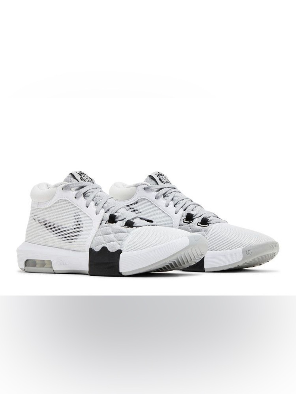 Men's White/Gray/Black LeBron Witness VIII Basketball Shoes - Nike